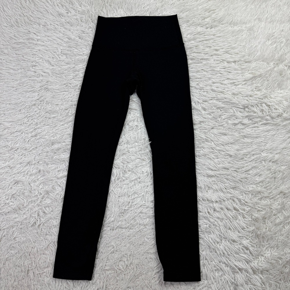 Lululemon Pants Womens 4 Black Leggings Stretch Yoga Gym Ankle Athleisure